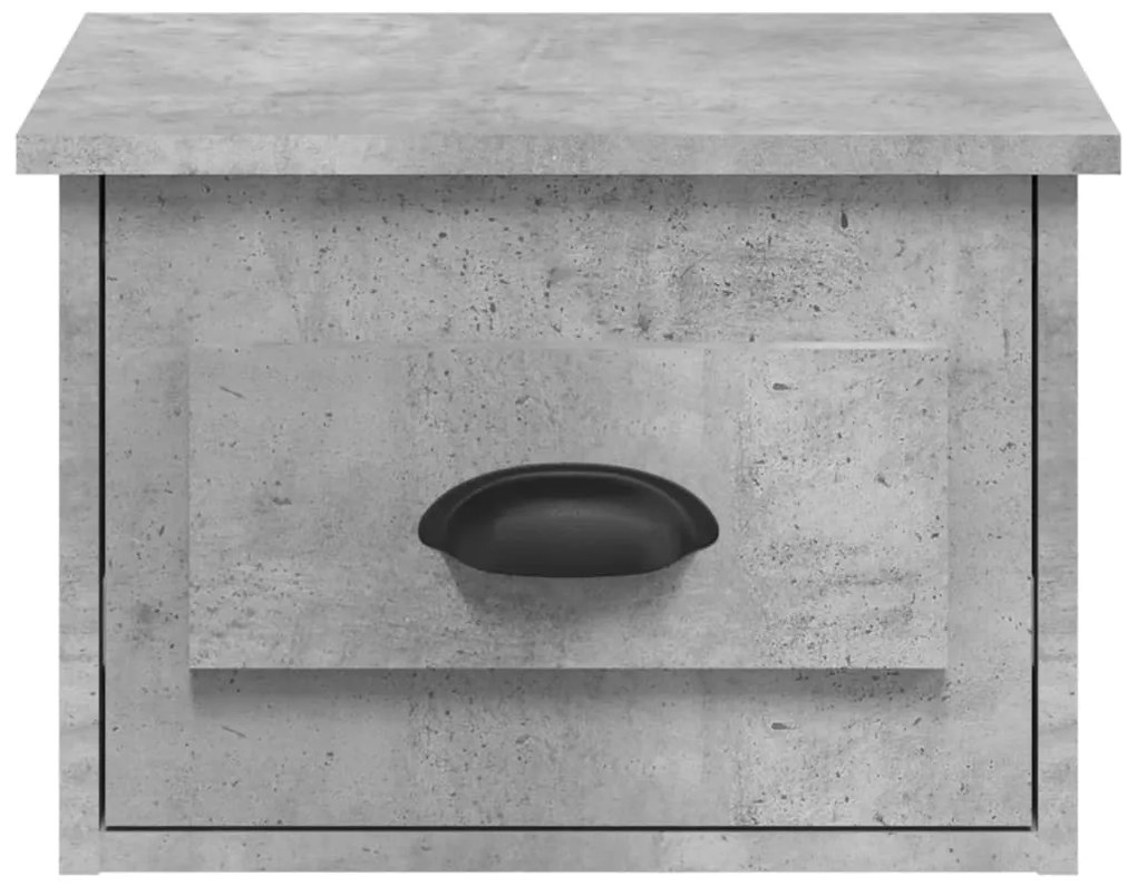 vidaXL Κομοδίνα Επιτοίχια 2 τεμ. Γκρι Σκυροδέματος 41,5 x 36 x 28 εκ.