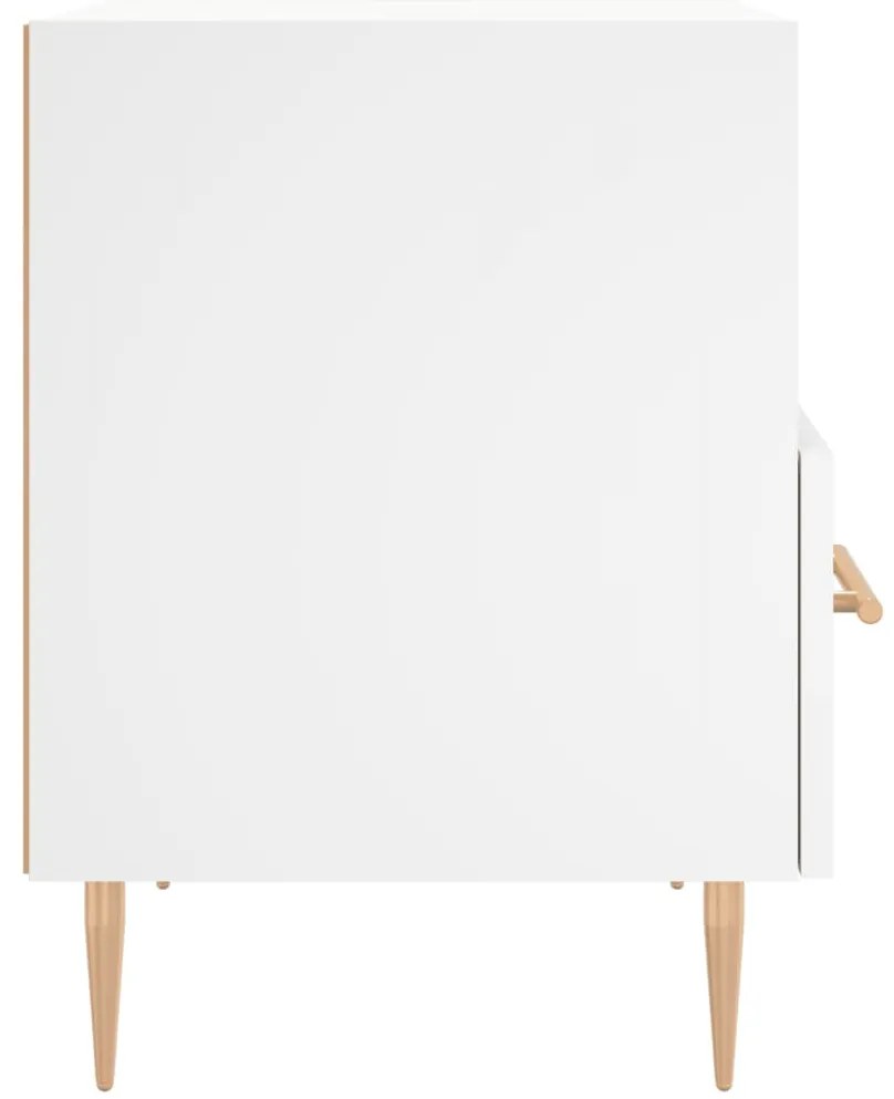 vidaXL Κομοδίνο Λευκό 40 x 35 x 47,5 εκ. από Επεξεργασμένο Ξύλο