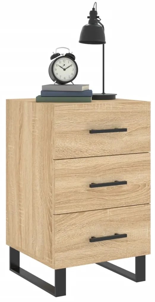 vidaXL Κομοδίνο Sonoma Δρυς 40 x 40 x 66 εκ. από Επεξεργασμένο Ξύλο