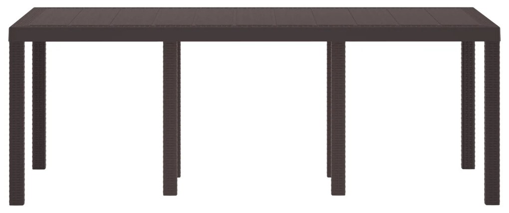 vidaXL Τραπέζι Κήπου Καφέ 200x100x73 εκ. Πολυ Ράτταν