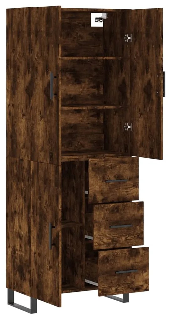 vidaXL Ντουλάπι Καπνιστή Δρυς 69,5x34x180 εκ. από Επεξεργασμένο Ξύλο