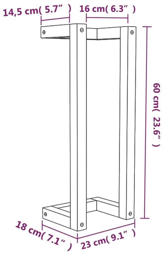 Πετσετοκρεμάστρα 23x18x60 εκ. από Μασίφ Ξύλο Πεύκου - Καφέ