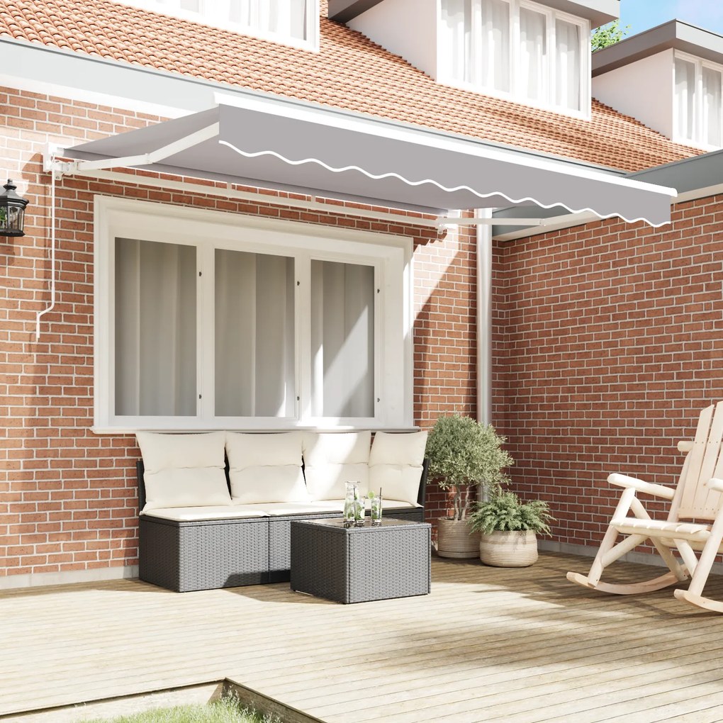 vidaXL Σκηνίτσα Αναδιπλούμενη Ανοιχτό γκρι 350x200 εκ