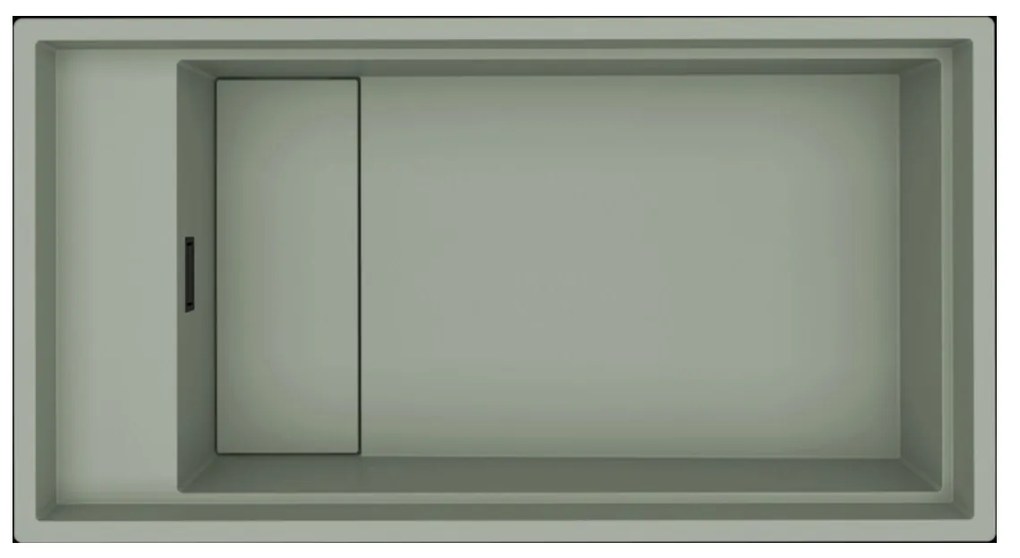 Νεροχύτης κουζίνας DIALOGO 360 Sage Green 82 ELLECI 86x46cm - LKD36082BKM