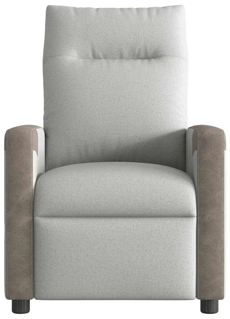 vidaXL καρέκλα ανάκλισης μασάζ Cloud Grey Fabric