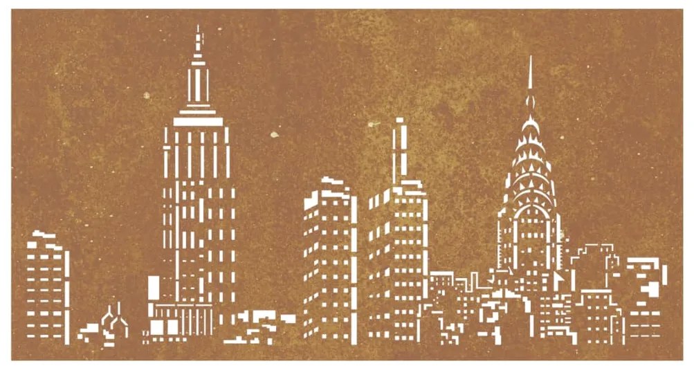 vidaXL Διακοσμητικό Κήπου Σχέδιο Ορίζοντας 105x55 εκ. Ατσάλι Corten