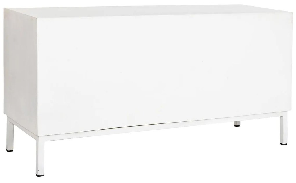 Τηλεόραση DKD Home Decor Χρυσό Μέταλλο Λευκό Ξύλο από Μάνγκο 120 x 40 x 60 cm