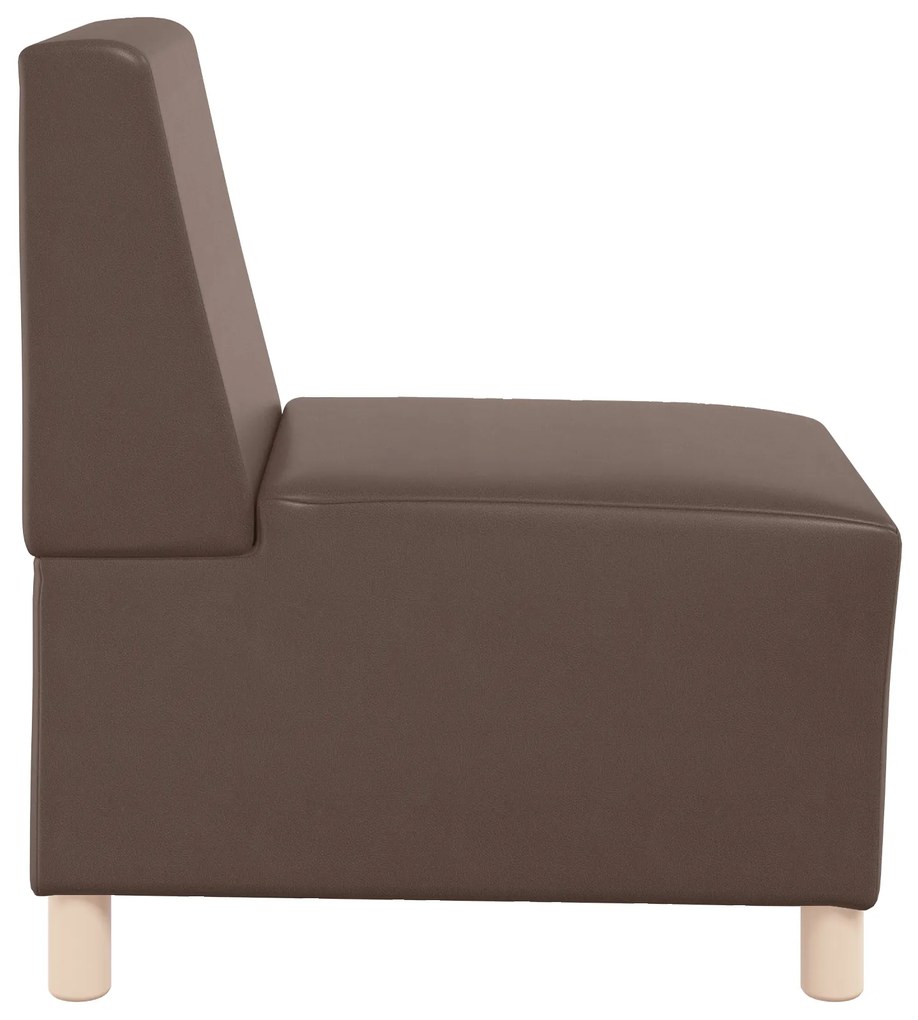vidaXL Καναπέδες 3 pcs Καφέ 55 x 74 x 82 εκ. Τεχνητό δέρμα
