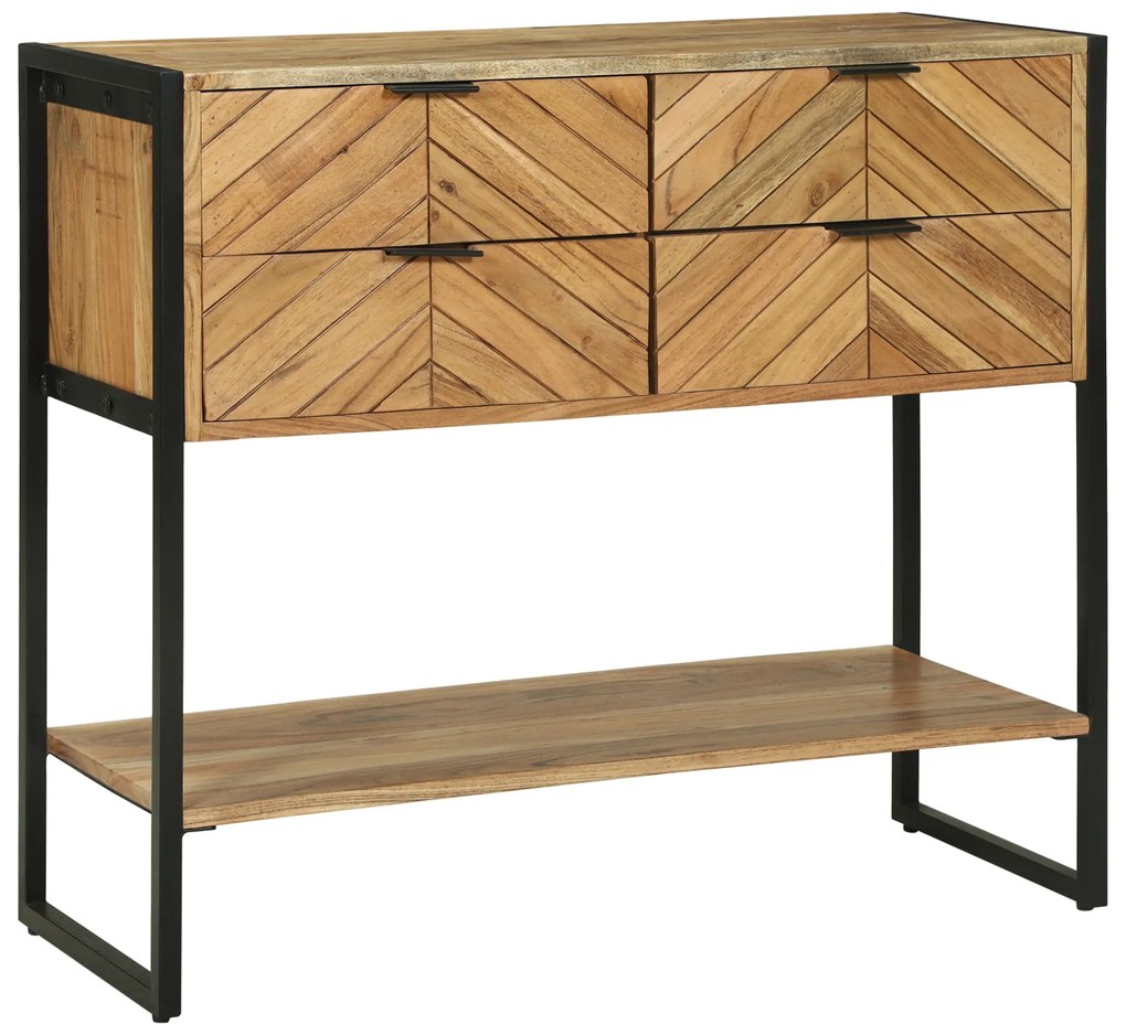 vidaXL Κονσόλα 90x35x80 εκ. Συμπαγές Ξύλο Ακακίας