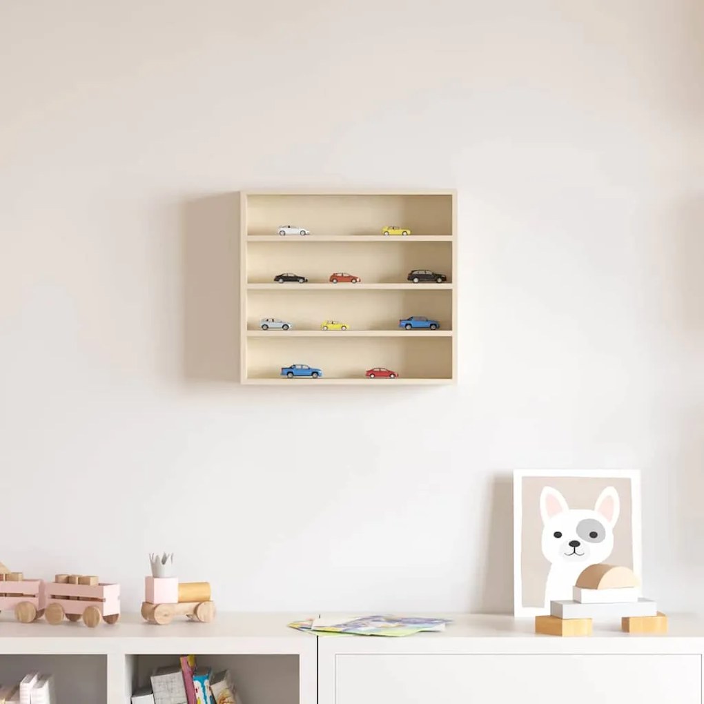 vidaXL Ξύλινη βιτρίνα συλλεκτών Καφέ 40 x 8.5 x 37 εκ. Κόντρα πλακέ