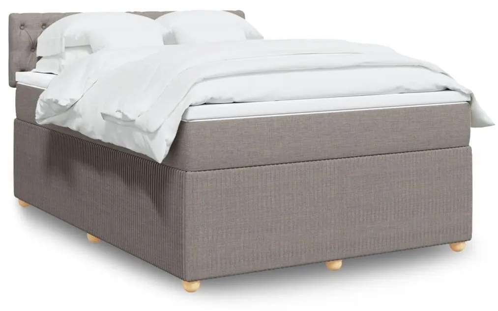 ΚΡΕΒΑΤΙ BOXSPRING ΜΕ ΣΤΡΩΜΑ TAUPE 140X200 ΕΚ. ΥΦΑΣΜΑΤΙΝΟ 3287490