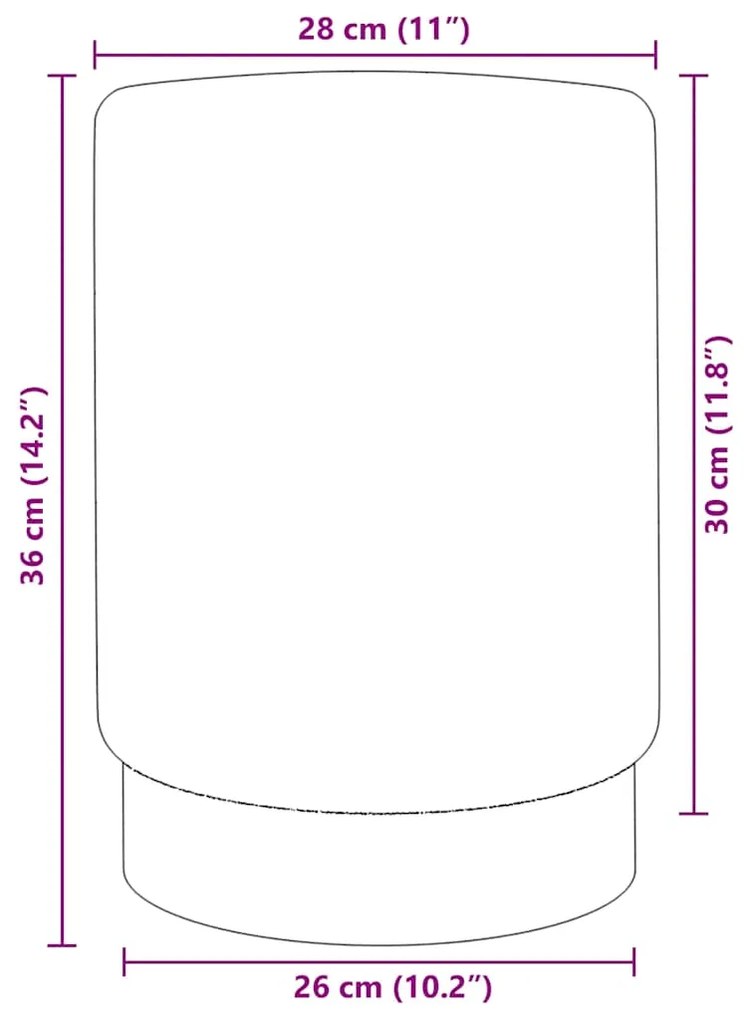 vidaXL Σκαμπό Σκούρο Πράσινο / Χρυσό Βελούδινο 28 x 36 cm