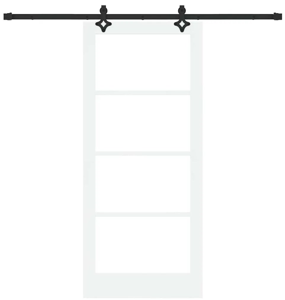 vidaXL Συρόμενη Πόρτα ORKDAL Λευκό 86 x 198.5 cm Ξύλο και μέταλλο