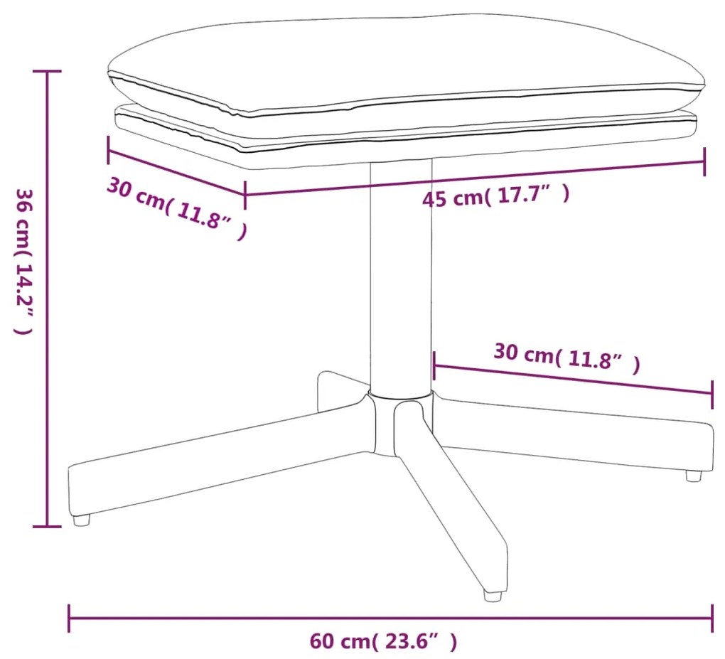 ΥΠΟΠΟΔΙΟ ΚΡΕΜ 60 X 60 X 39 ΕΚ. ΑΠΟ ΣΥΝΘΕΤΙΚΟ ΔΕΡΜΑ 341638