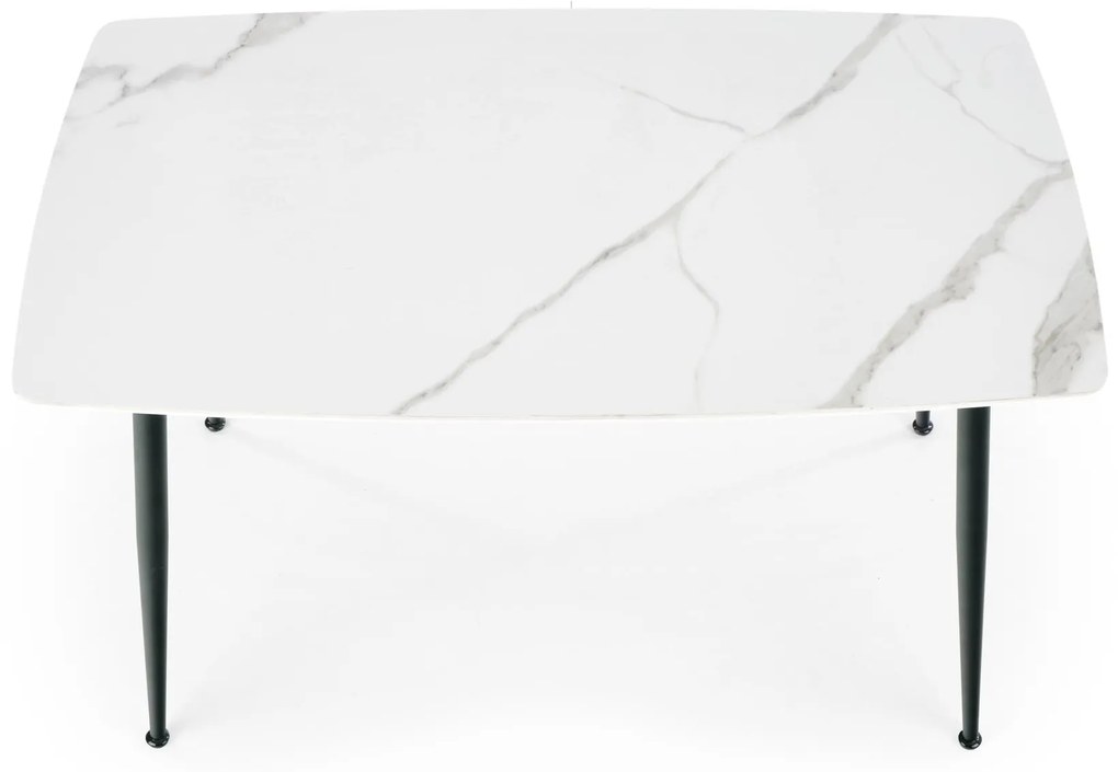 MARCO table, color: top - white marble, legs - black DIOMMI V-CH-MARCO-ST