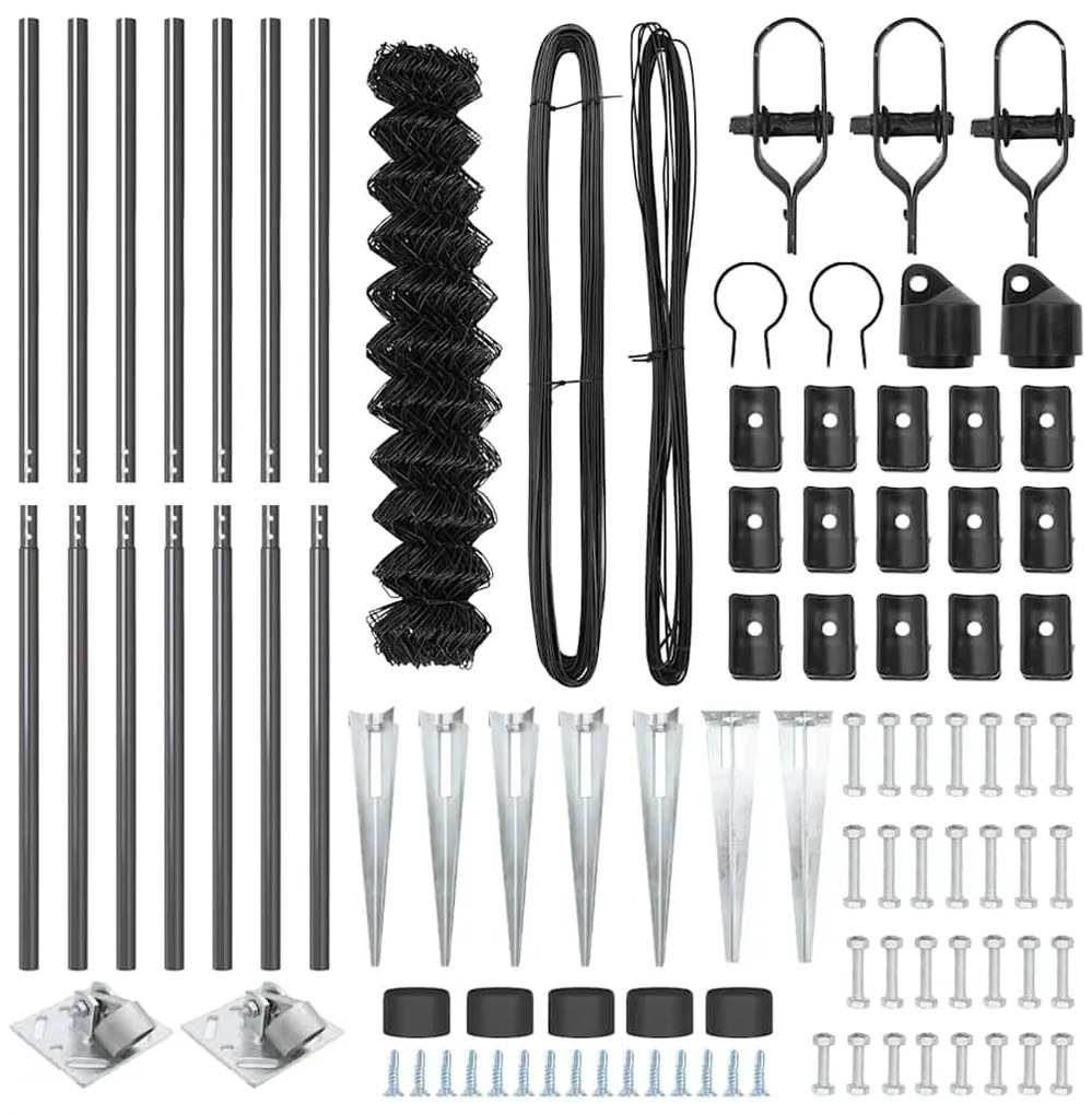 vidaXL Στύλος Περιφράξεων Γκρι 10 x 1,2 μ (40 x 40 mm πλέγμα)
