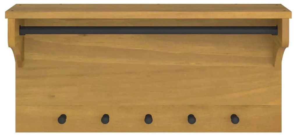vidaXL Επίτοιχη κρεμάστρα παλτών SANDNES 87x30x42 εκ. Πεύκο μασίφ ξύλο