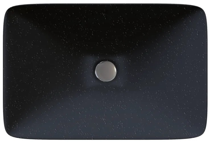 Sanitec Aktis 283 Νιπτήρας Συνθετικός Επικαθήμενος 60,5x38,5x9cm Metallic Space