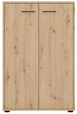 Ντουλάπι Boston CU107, Artisan δρυς, 122x80x37cm, Ράφια, Πλαστικοποιημένη μοριοσανίδα