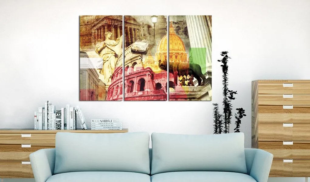 Πίνακας - Charming Rome - triptych - 120x80