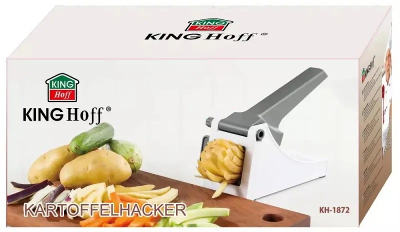Κόφτης Για Πατάτες Kinghoff KH-1872, 36 λεπίδες, Εργονομική λαβή, Ανθεκτικά στη διάβρωση, Λευκό/γκρι