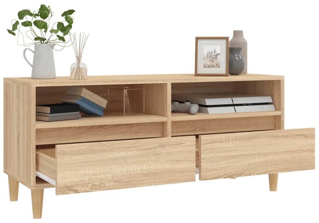 vidaXL Έπιπλο Τηλεόρασης Sonoma Δρυς 100 x 34,5 x 44,5 εκ. Επεξ. Ξύλο