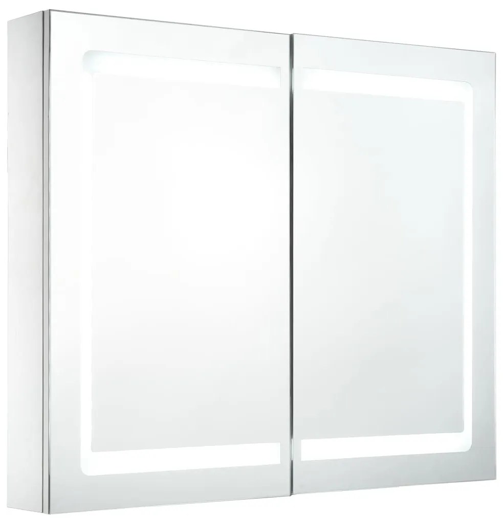 vidaXL Ντουλάπι Μπάνιου με Καθρέφτη και Φωτισμό LED 80 x 12,2 x 68 εκ.