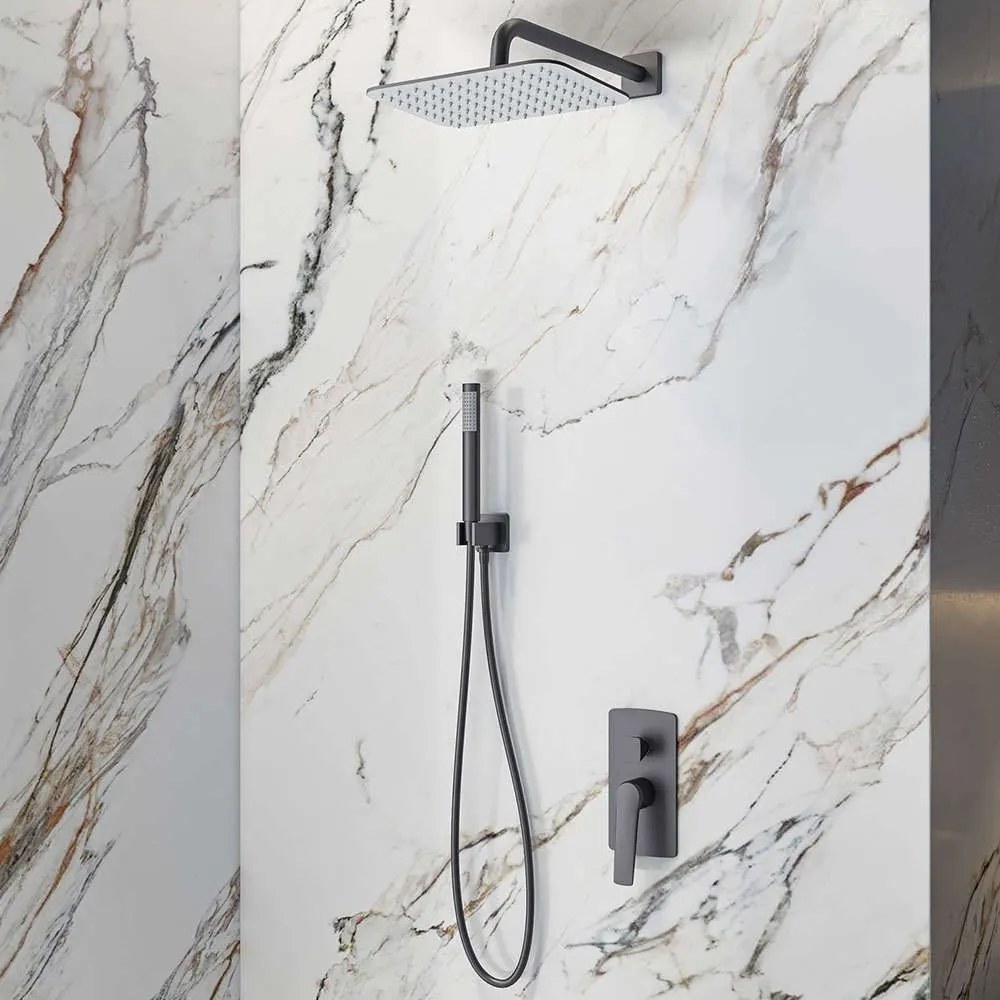 Σετ Μπαταρίας Εντοιχισμού Ντους Lea S05022GM Gan Metal Karag Metal, PVC