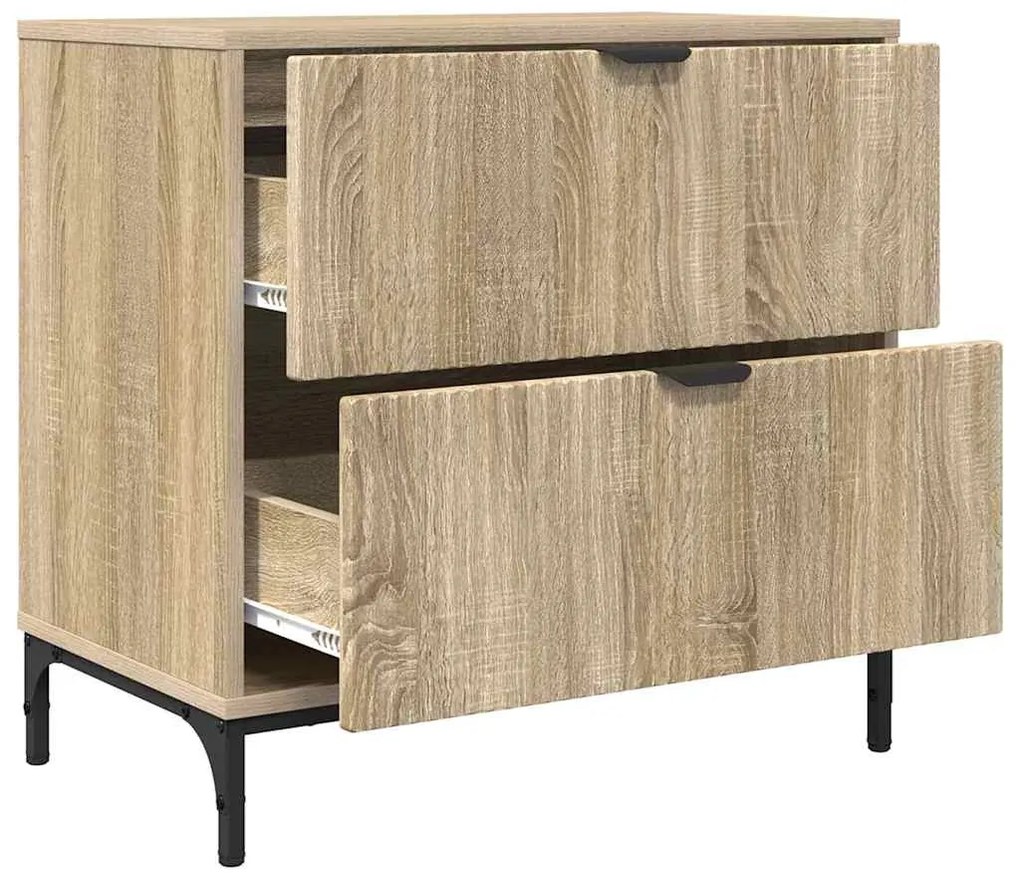 vidaXL Κομοδίνο Sonoma Δρυς 63.5 x 36 x 61 εκ Επεξεργασμένο ξύλο