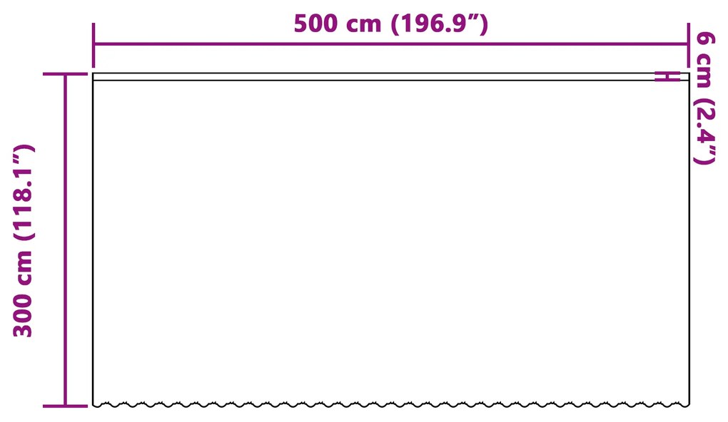 vidaXL Κουρτίνες με κουρτίνες Floral Λευκό 500 x 300 εκ Πολυεστέρας