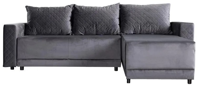 Γωνιακός Καναπές - Κρεβάτι LOTOS Γκρί 237x168x80εκ. 237x168x80 εκ.