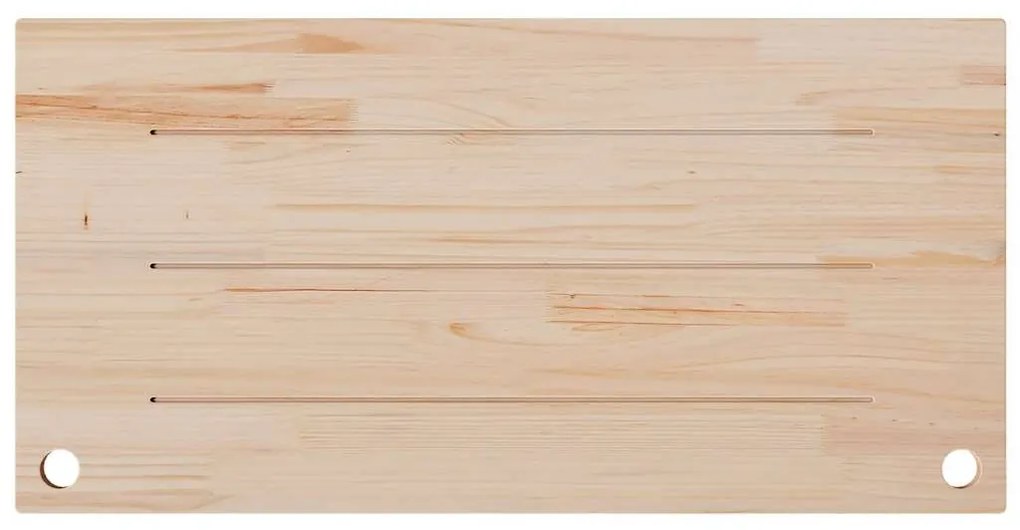 vidaXL Επιφάνεια Γραφείου Λευκή 110x60x2,5 εκ. από Μασίφ Ξύλο Πεύκου