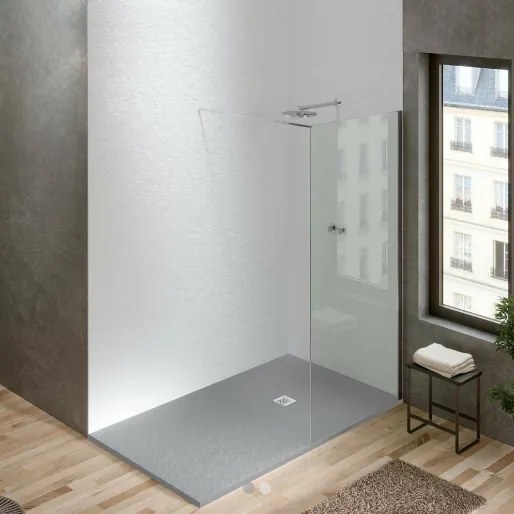 Sirene Slate 14080 Grey Matt Cast Marble Ντουζιέρα 140 x 80 cm
