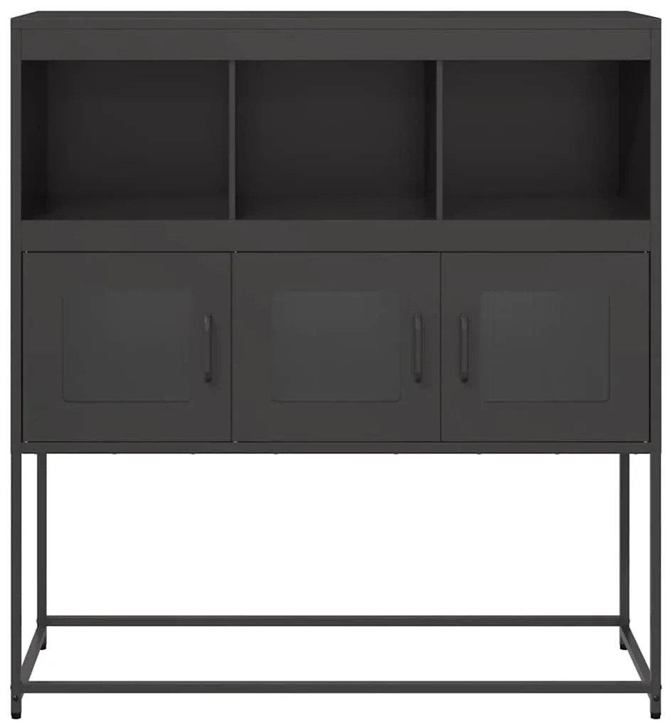 vidaXL Ντουλάπι Μαύρο 100,5x39x107 εκ. από Χάλυβα Ψυχρής Έλασης