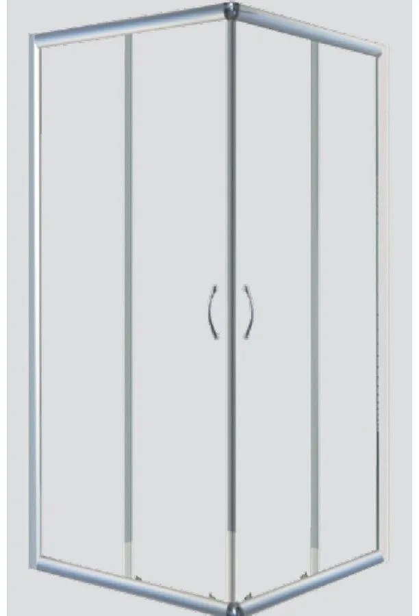 Sanitec Α 203 Καμπίνα Παραλληλόγραμμη Γωνιακή 100x80x200cm για Ντουζιέρα Flat Α203