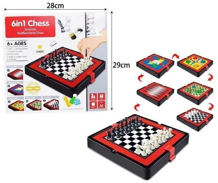 6 σε 1 επιτραπέζιο παιχνίδι 6+ - 6 in 1 chess-68108-75074