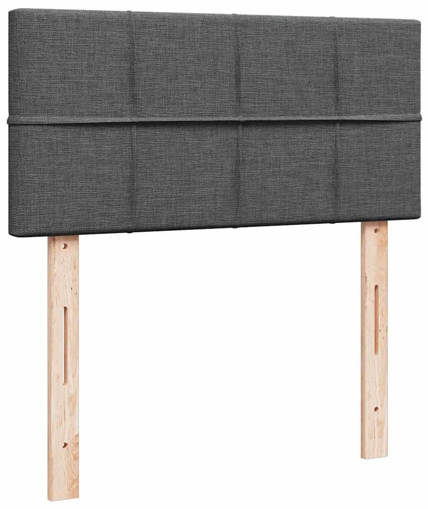 Οθωμανικό κρεβάτι με στρώμα Σκούρο γκρι 80x200cm ύφασμα 3311415
