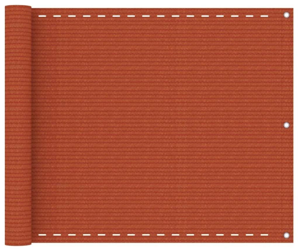 Διαχωριστικό Βεράντας Πορτοκαλί 75 x 400 εκ. από HDPE - Πορτοκαλί