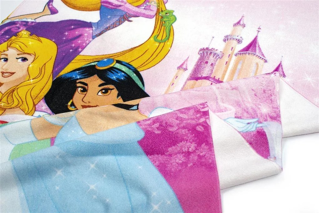 Πετσέτα Θαλάσσης Quick Dry Disney Home Princess 30 70X140 Pink 100% Microfiber - Disney Home