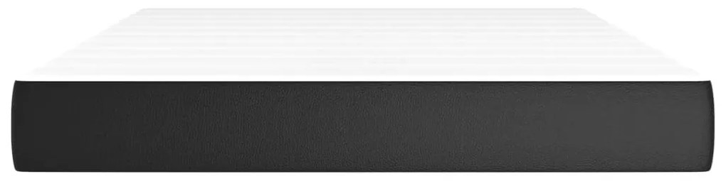 vidaXL Στρώμα με Pocket Springs Μαύρο 140x200x20 εκ. Συνθετικό Δέρμα