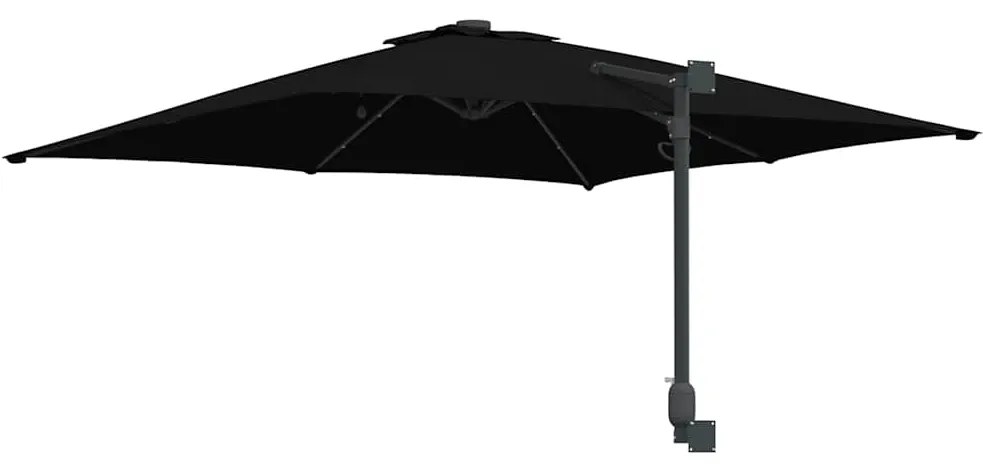 vidaXL Ομπρέλα Κήπου Μαύρο 248.5 x 247.5 x 160 εκ. ύφασμα