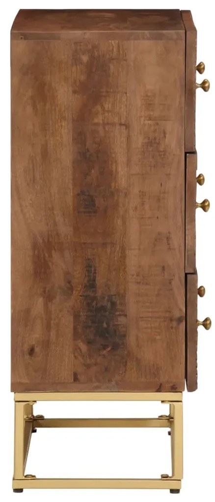 vidaXL Συρταριέρα 55 x 30 x 76 εκ. από Μασίφ Ξύλο Μάνγκο &amp; Σίδηρο