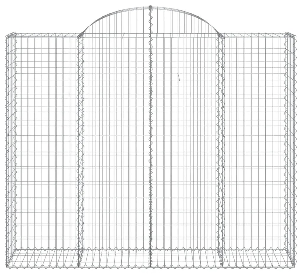 Συρματοκιβώτια Τοξωτά 20 τεμ. 200x50x160/180 εκ. Γαλβαν. Ατσάλι - Ασήμι