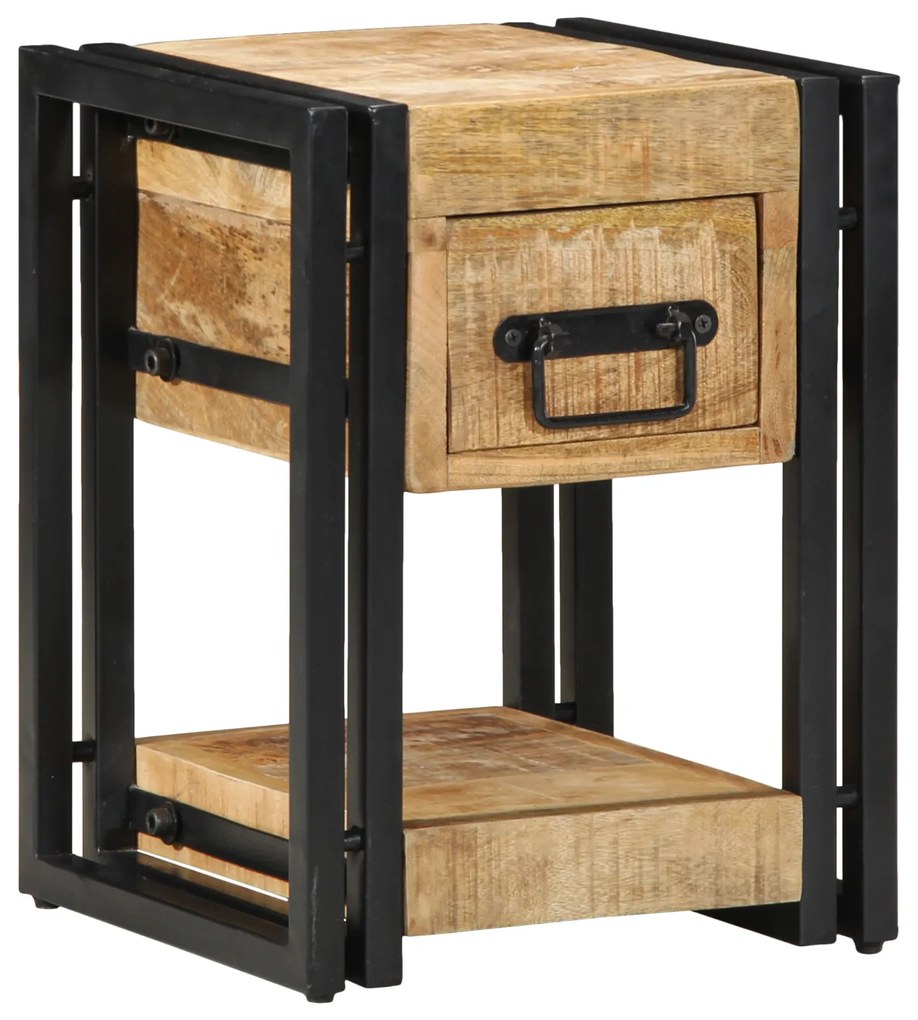vidaXL Κομοδίνα 2 τμχ 40x40x40 εκ. Μασίφ ξύλο μάνγκο