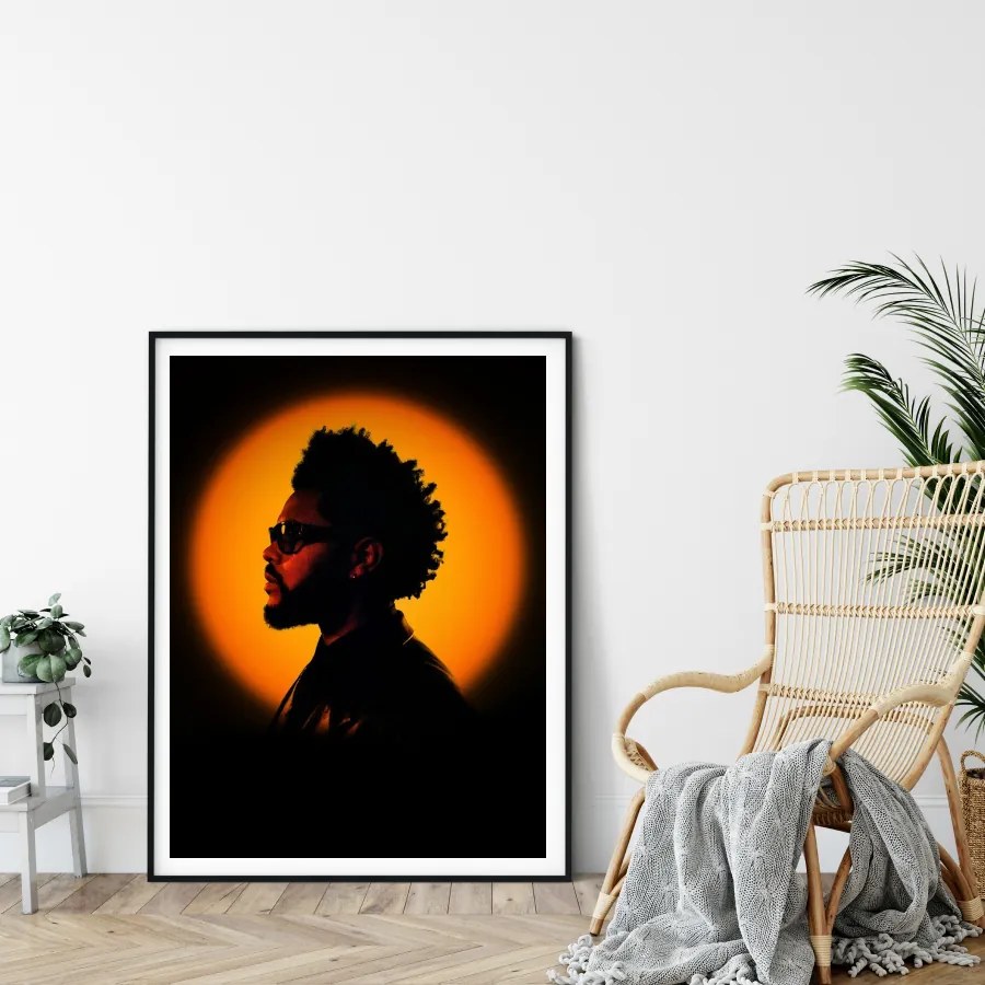 Πόστερ &amp; Κάδρο The Weeknd PRT024 30x40cm Μαύρο Ξύλινο Κάδρο (με πόστερ)