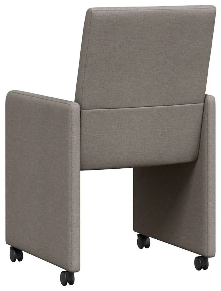 vidaXL Καρέκλες Φαγητού με Ρόδες 2 pcs Taupe 57 x 66 x 94 εκ ύφασμα