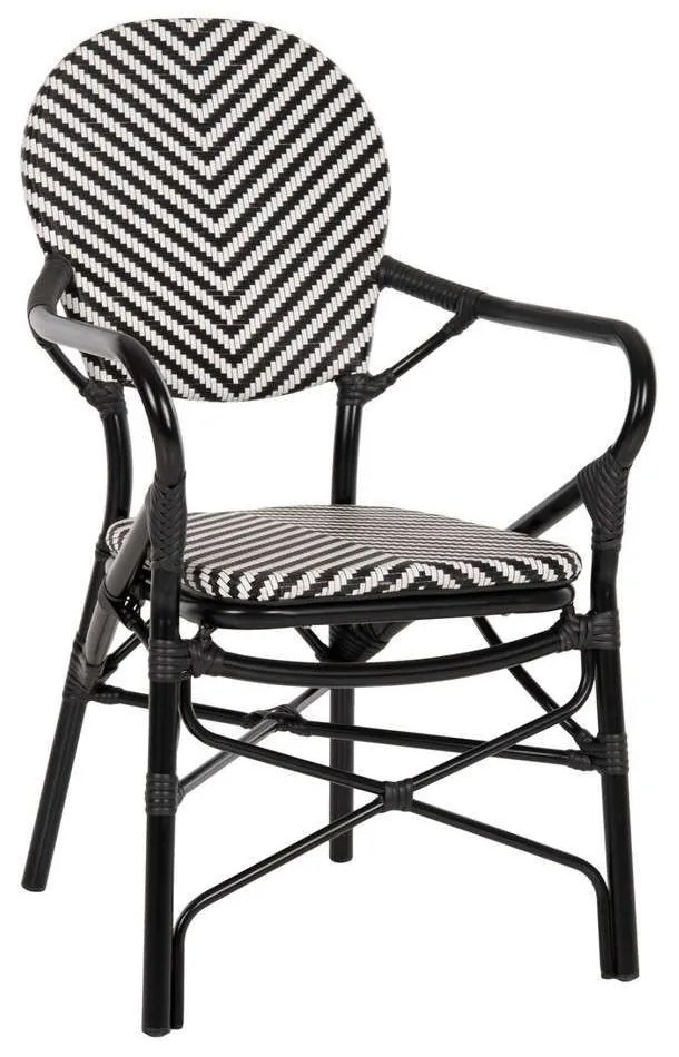 Πολυθρόνα HM5928.01 56x59x94,5cm Textline Black-White