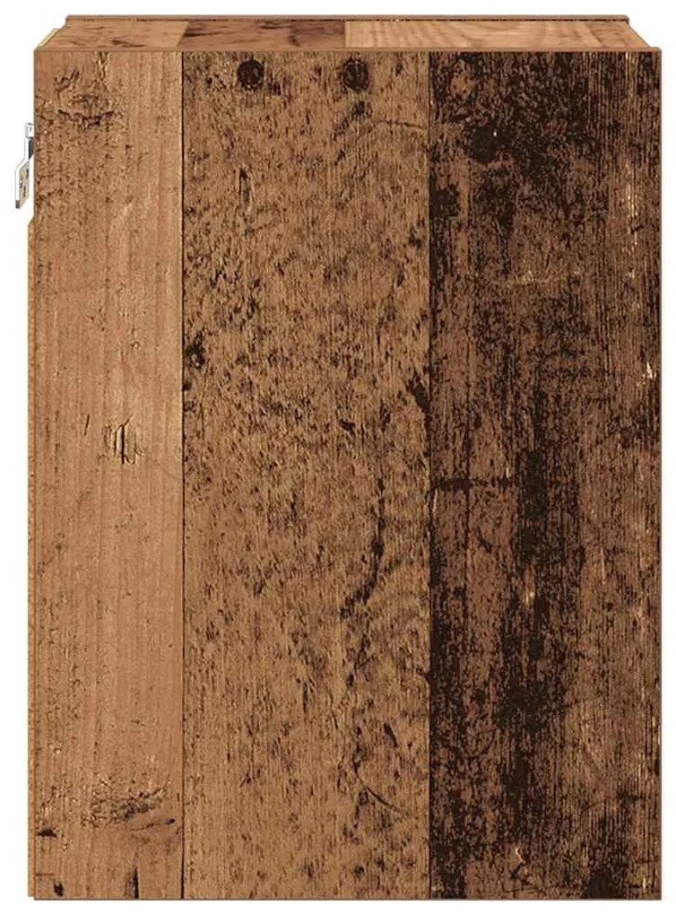 vidaXL Κρεμαστό ντουλάπι με αποθήκευση Παλιό ξύλο 20 x 29,5 x 40 εκ.
