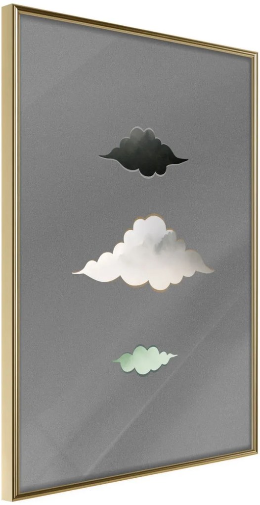 Αφίσα - Cloud Family - 40x60 - Χρυσό - Χωρίς πασπαρτού