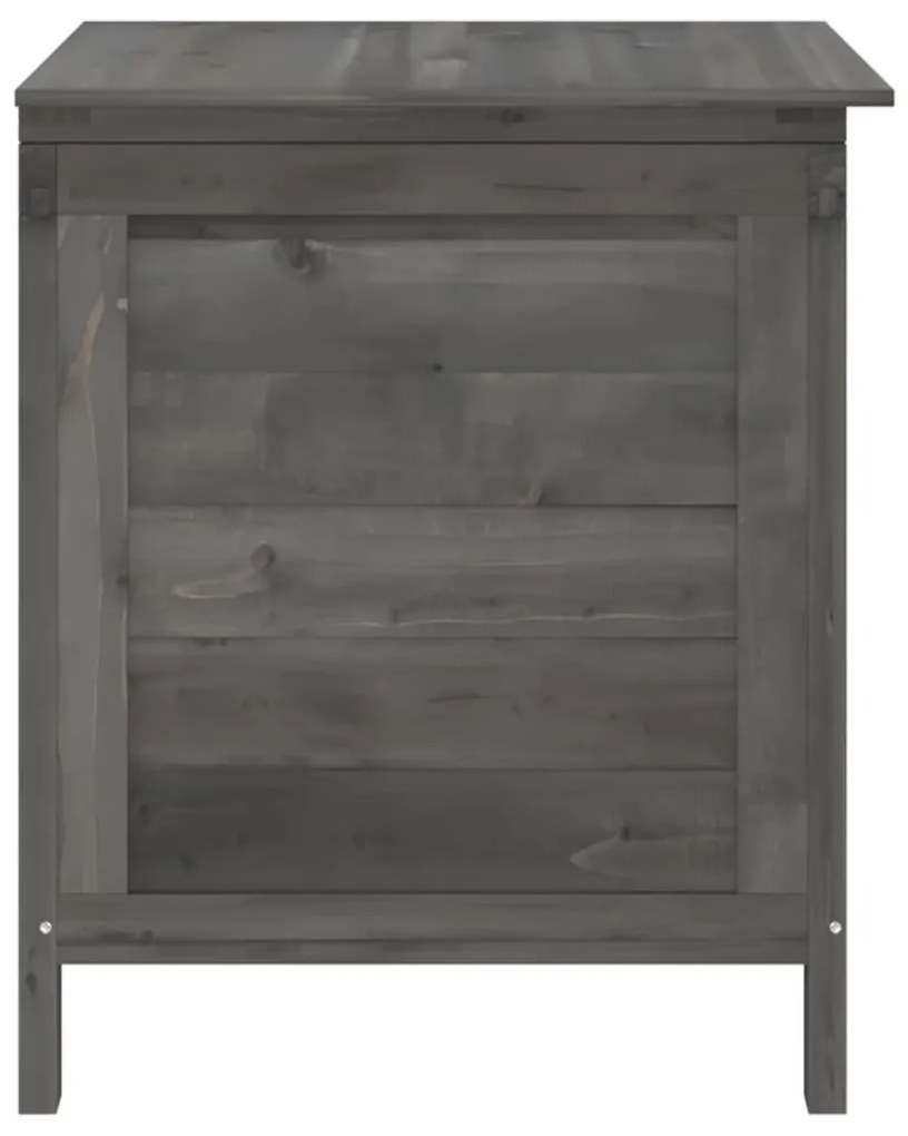 vidaXL Μπαούλο Αποθ. Κήπου Ανθρακί 50x49x56,5 εκ Μασίφ Ξύλο Ελάτης
